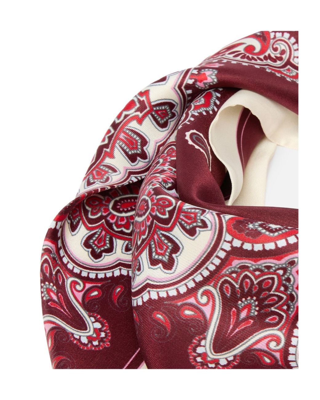Pinko Red Floral Paisley Print Triangular Scarf