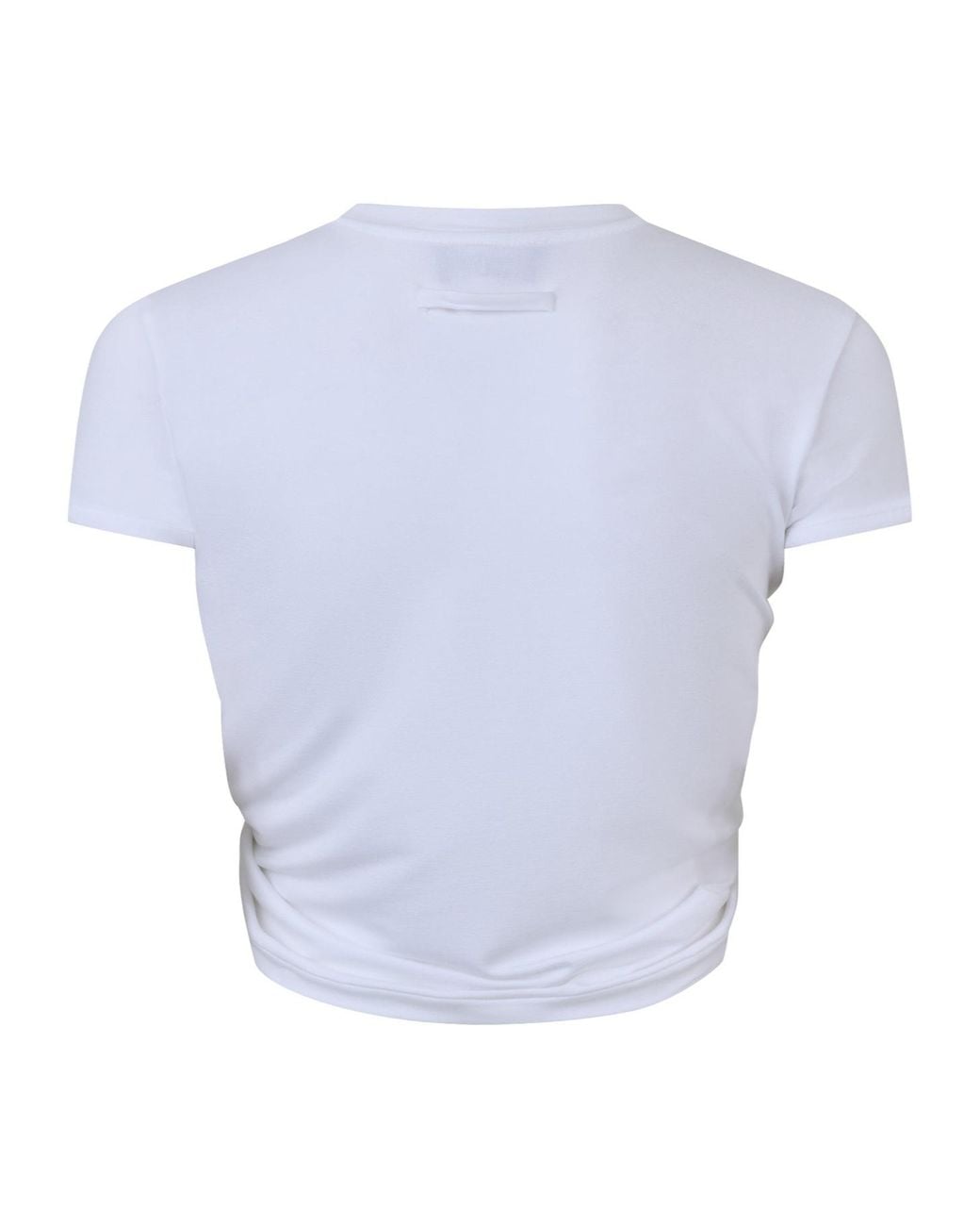 Jean Paul Gaultier White Solid Color Pullover Short Sleeve Top