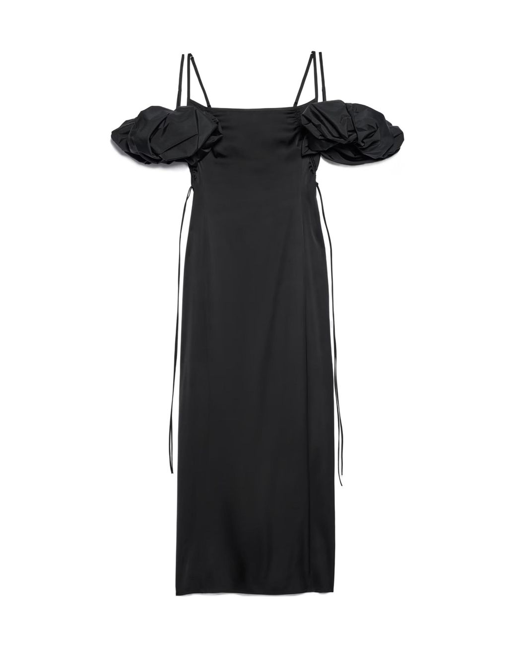 Jacquemus Black Bubble Sleeve Dress