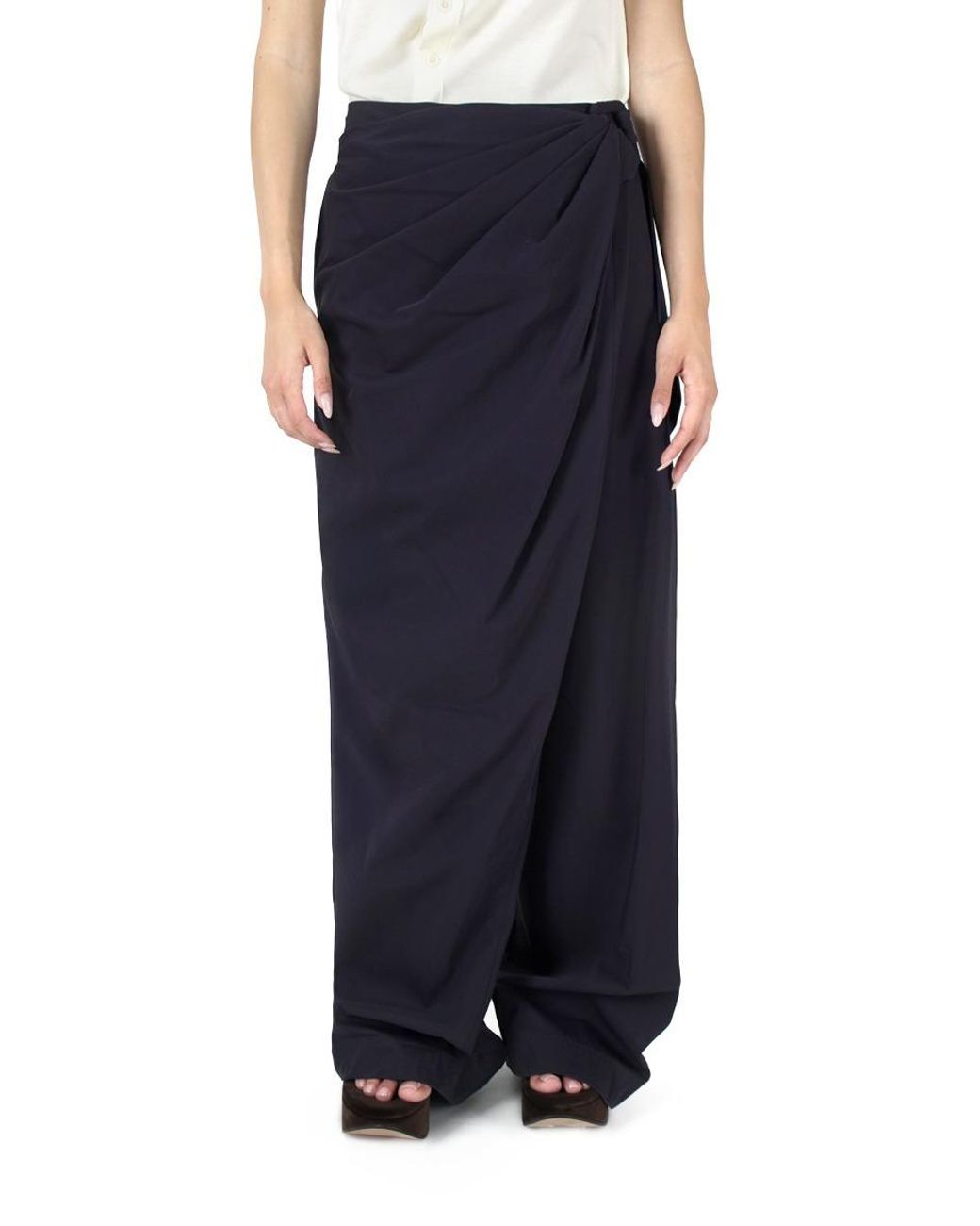 J.W. Anderson Blue Jw Anderson Draped Wide-Leg Pants