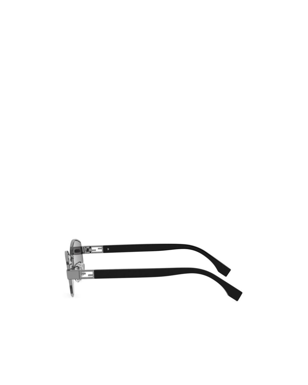 Fendi White Eyewear Geometric Frame Sunglasses for men