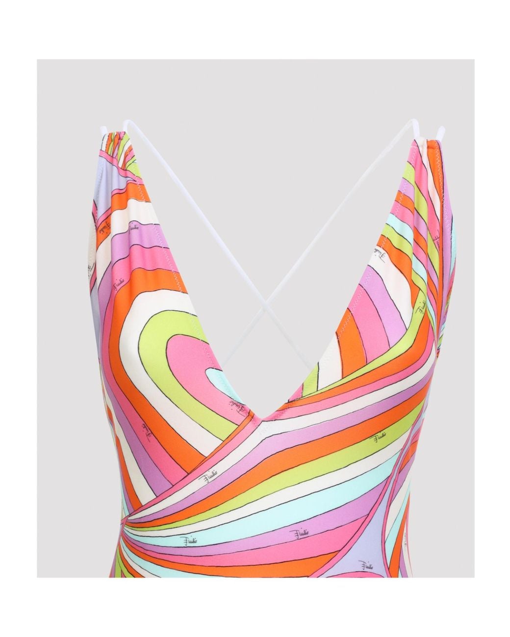 Emilio Pucci Red Pucci Printed Cross-Back Beachwear