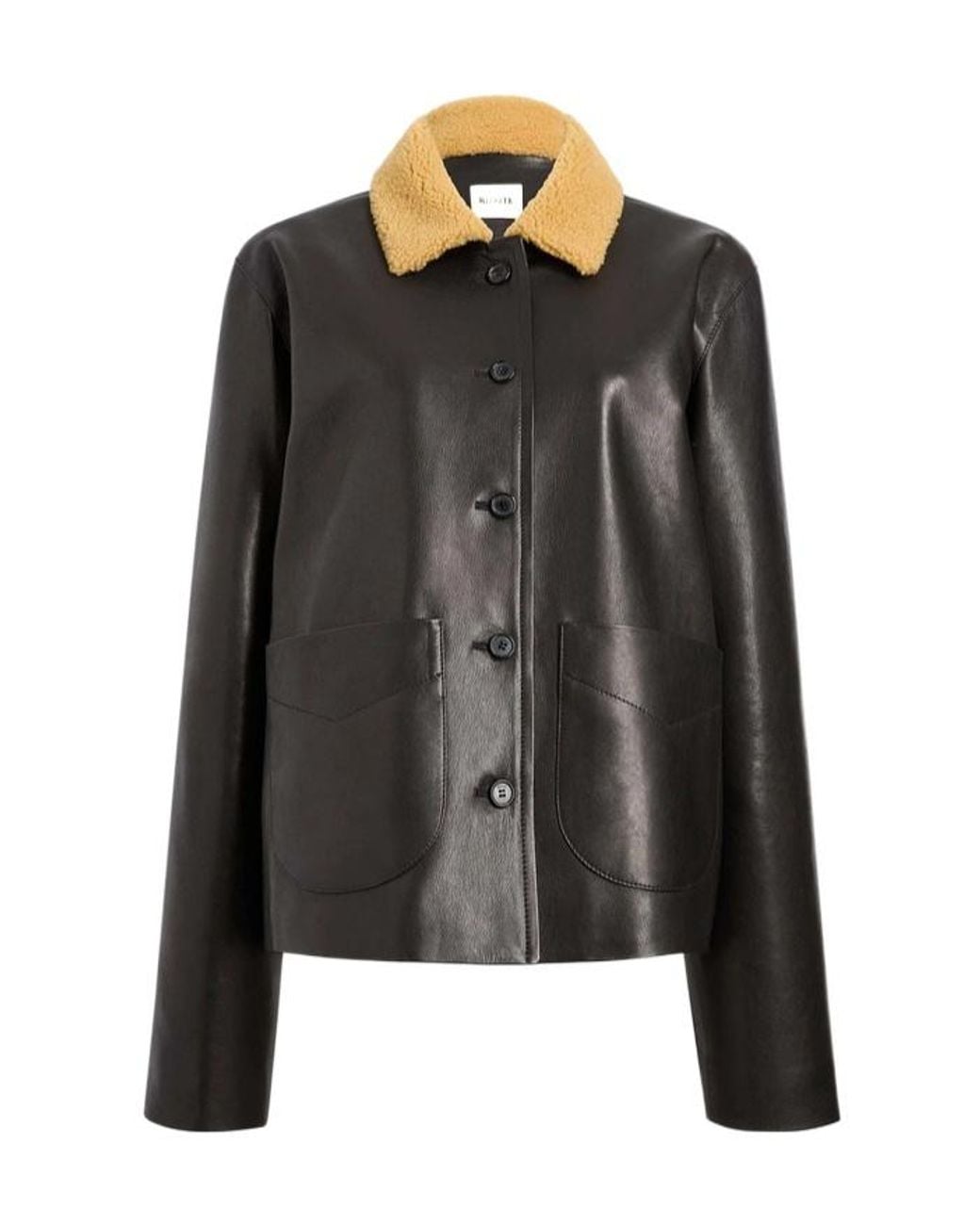 Khaite Black Long-Sleeve Leather Jacket