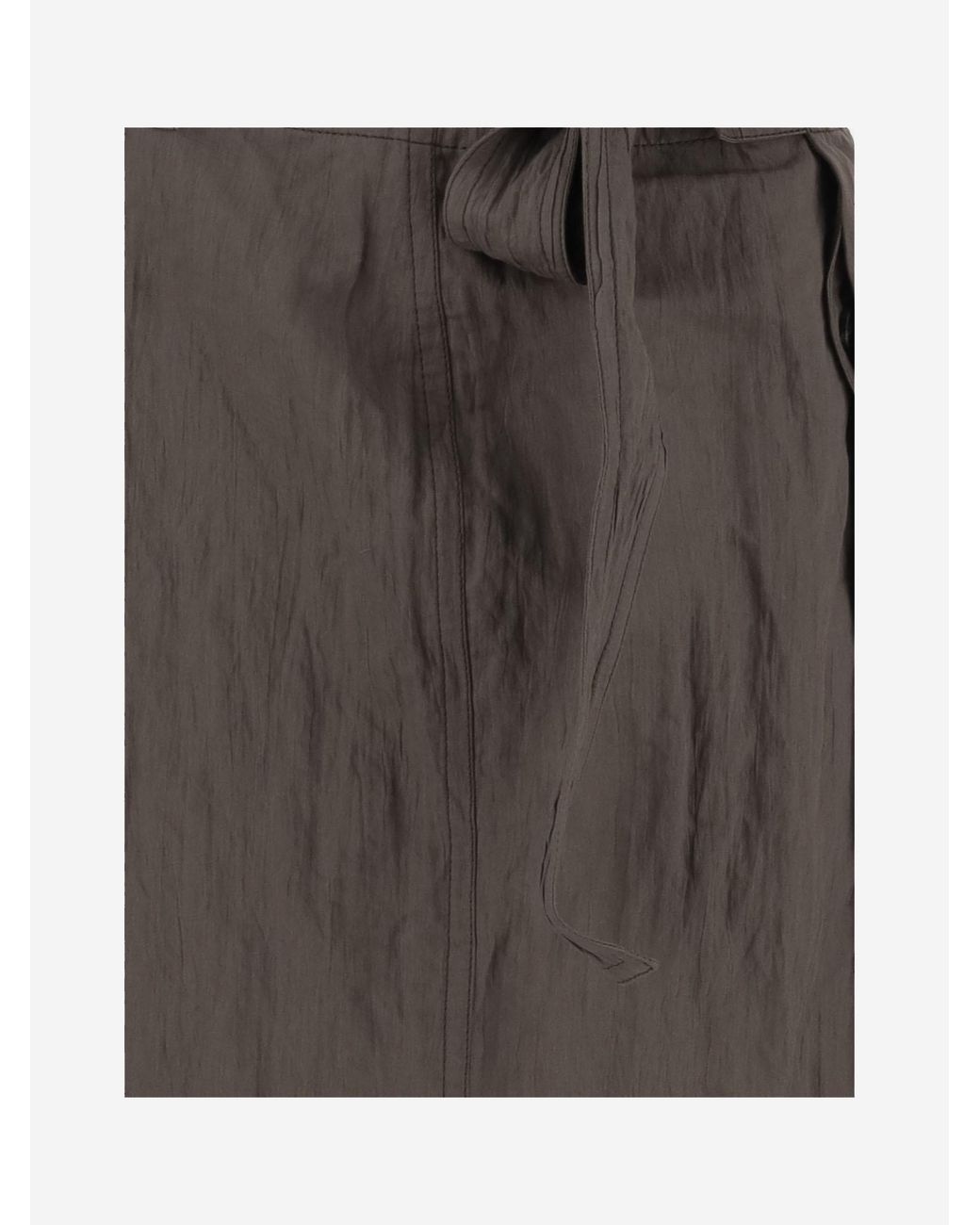 Ferragamo Green Ferragamo Belted Waist Ruched Midi Skirt