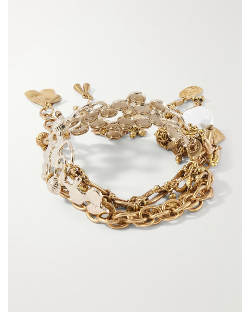 Dries Van Noten Metallic Embellished-Tone Bracelet