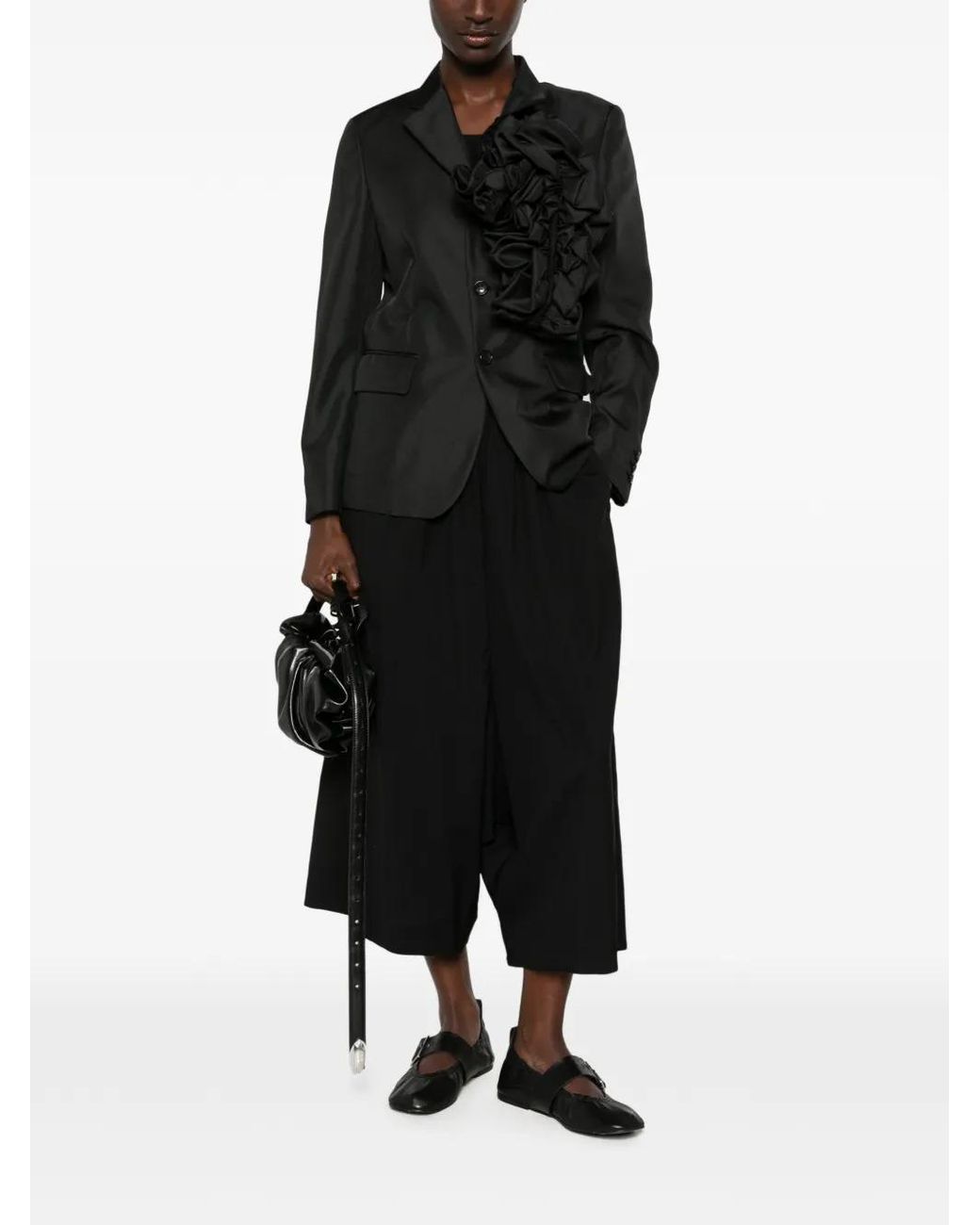 Comme des Garçons Black Floral-Print Blazer