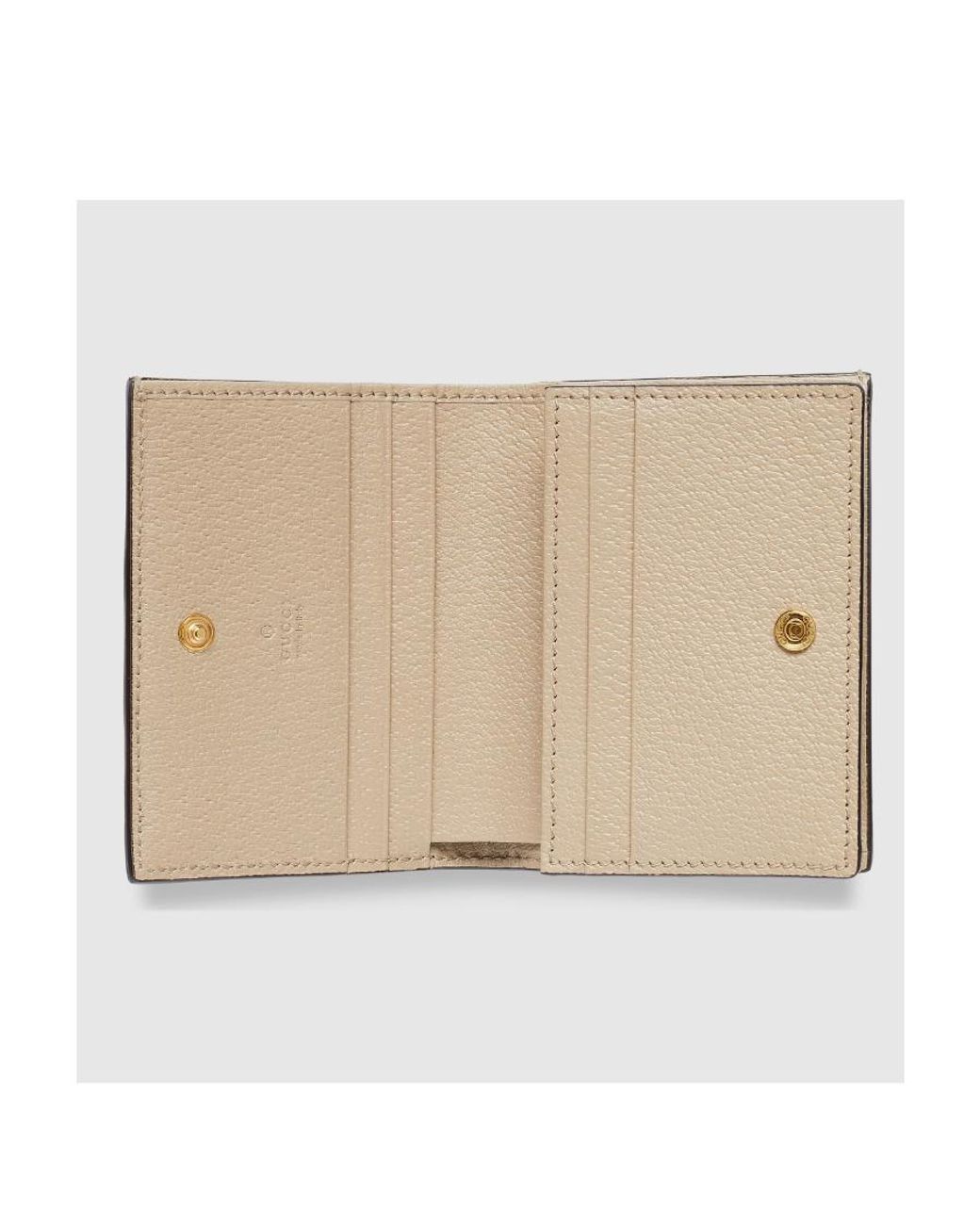 Gucci White Ophidia Gg Card Case Wallet
