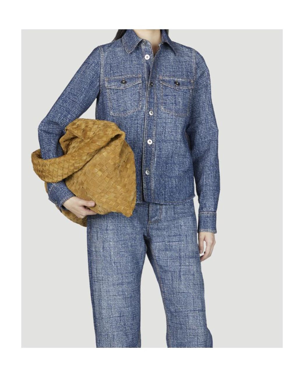 Bottega Veneta Blue Long Sleeved Buttoned Shirt