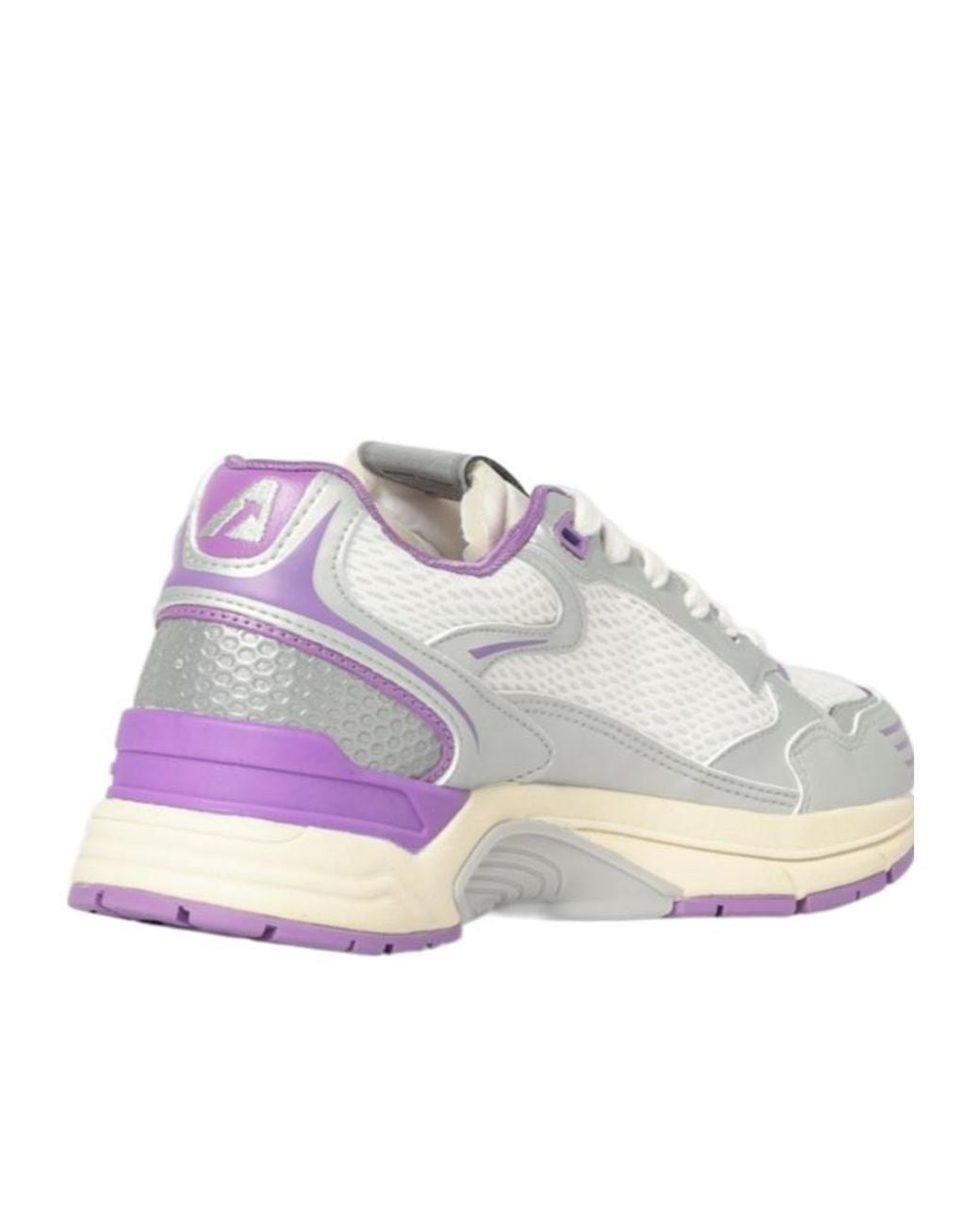 Autry White Logo Patch Lace-Up Sneakers