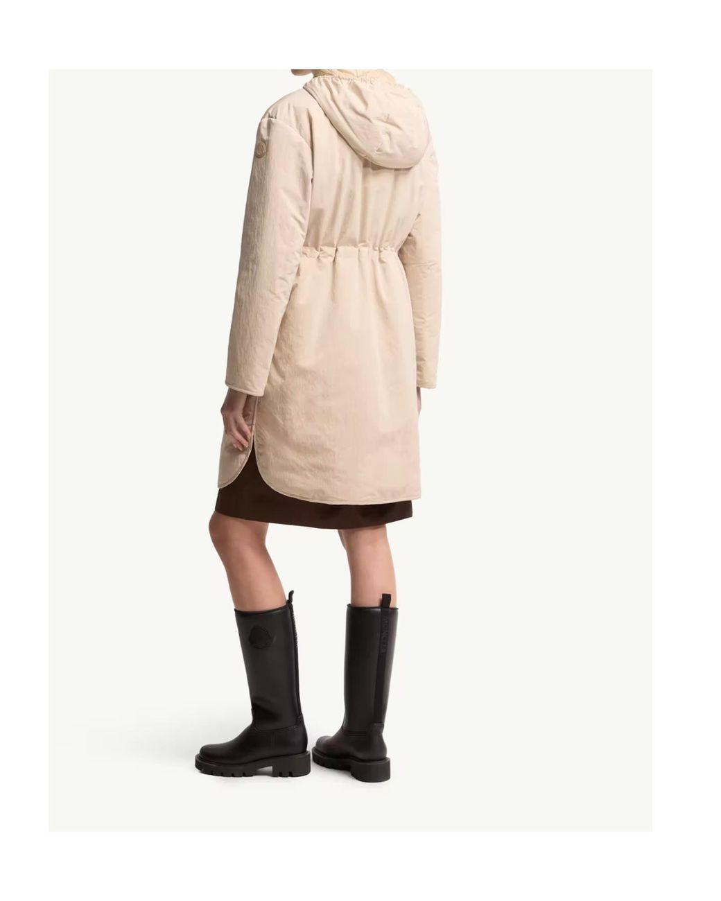 Moncler Natural Thymlong Reversible Hooded Down Parka Coat