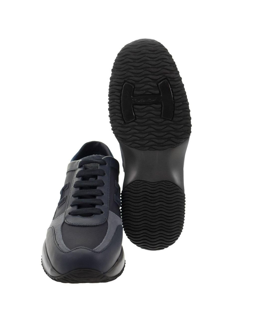 Hogan Blue Interactive Lace-Up Sneakers for men