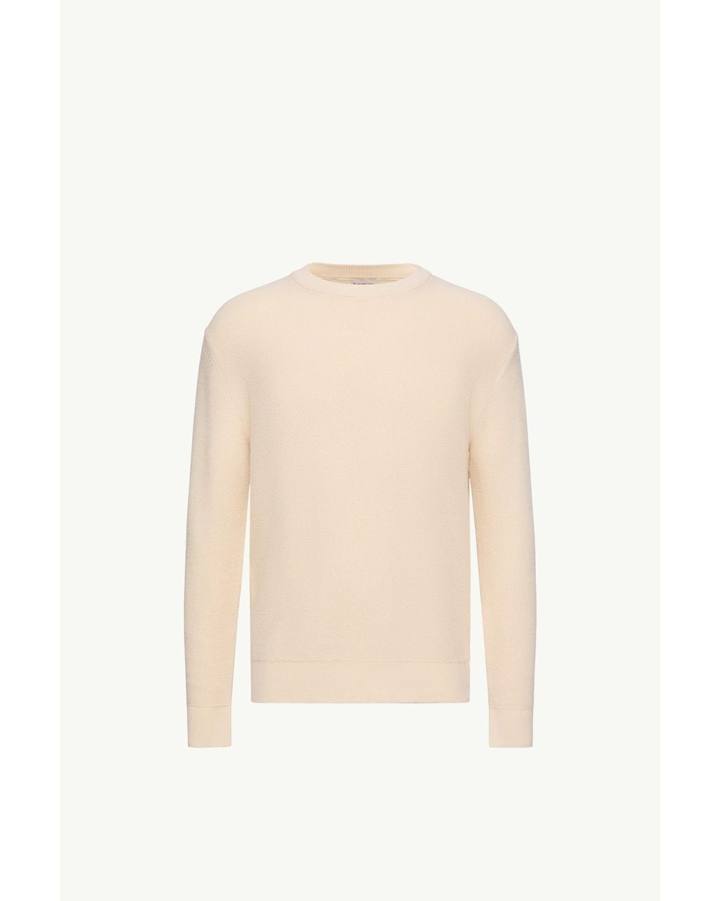 Moncler Natural Logo Patch Crewneck Jumper for men