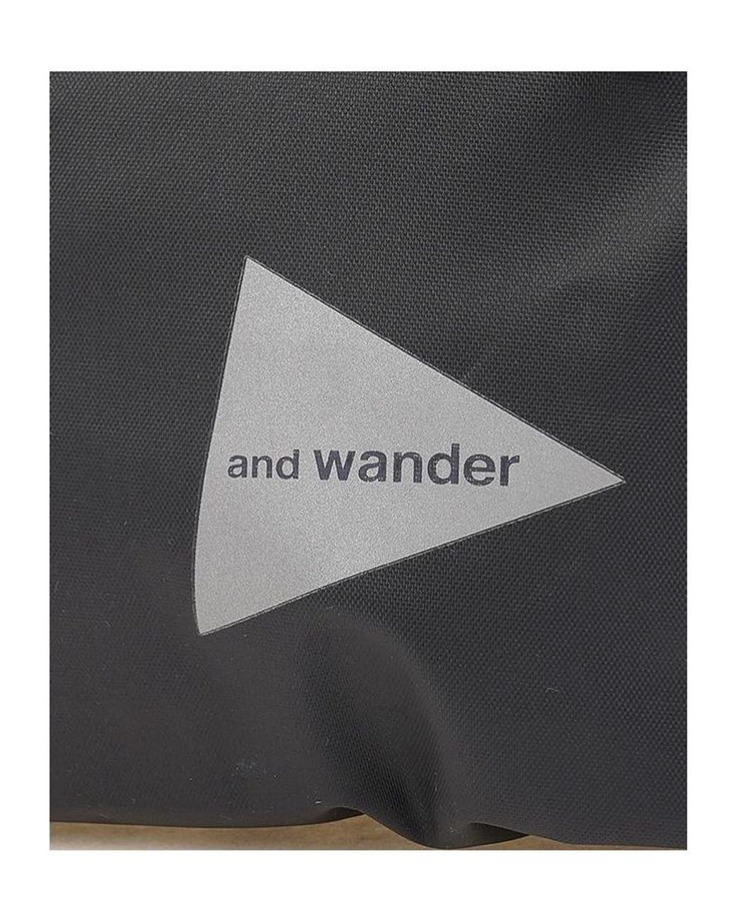 And Wander Black Zippered Waterproof Shoulder Bag for men