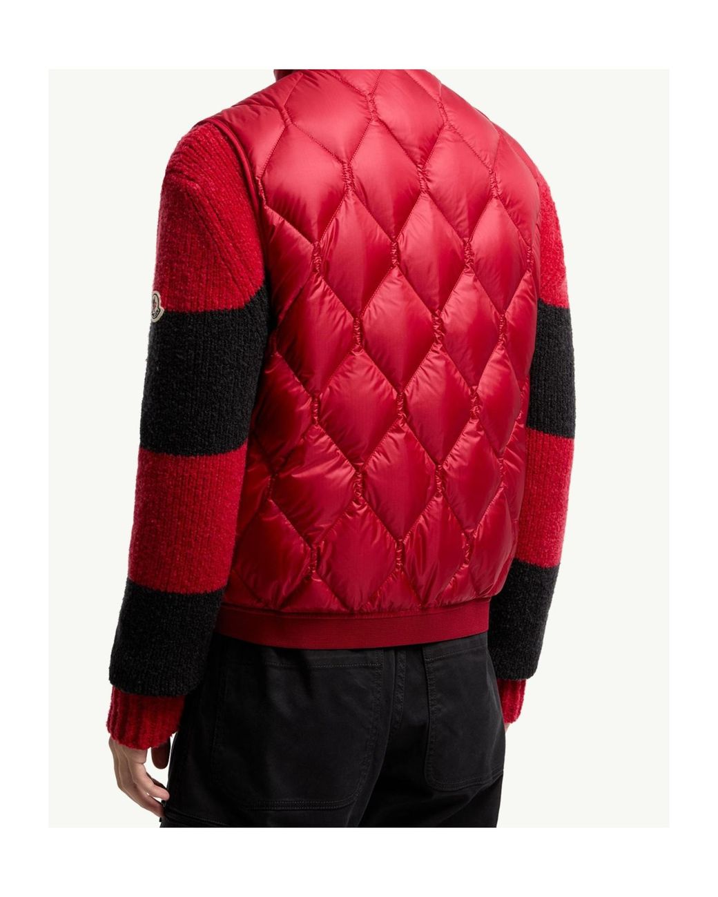 Moncler Red Erelia Zip-Up Diamond Quilted Gilet for men