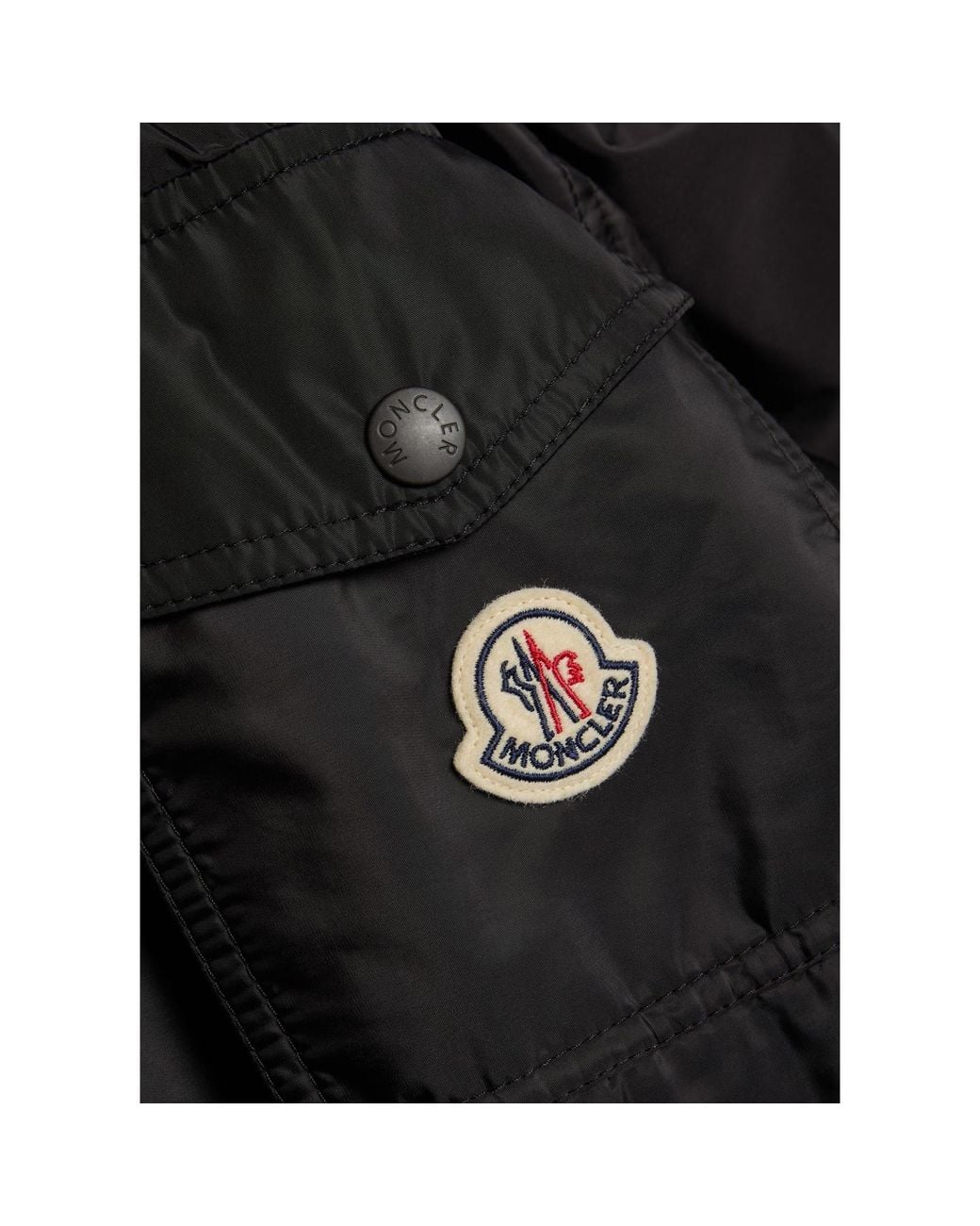 Moncler Black Waterproof Down Jacket for men