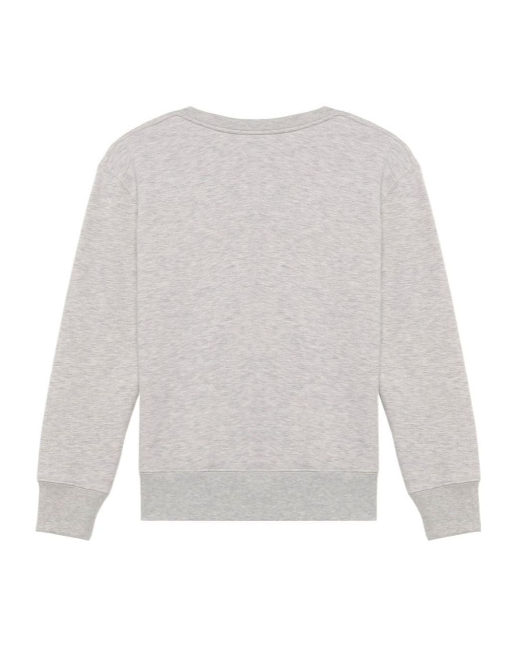 Autry Gray Logo Embroidered Crewneck Sweatshirt for men