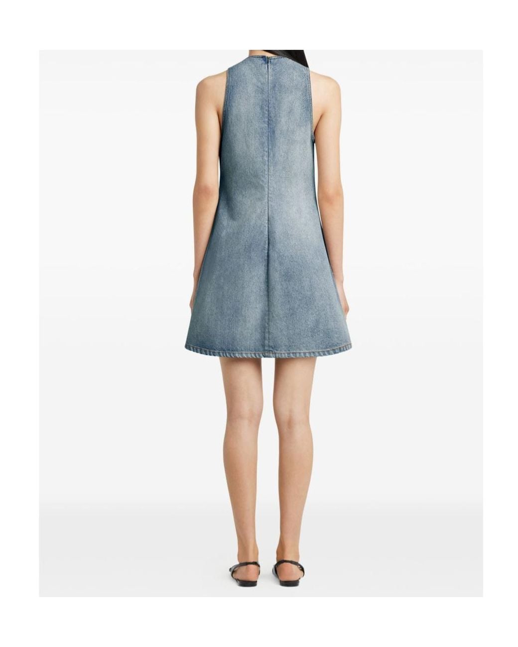 Courreges Blue Courrèges Crewneck Sleeveless Dress
