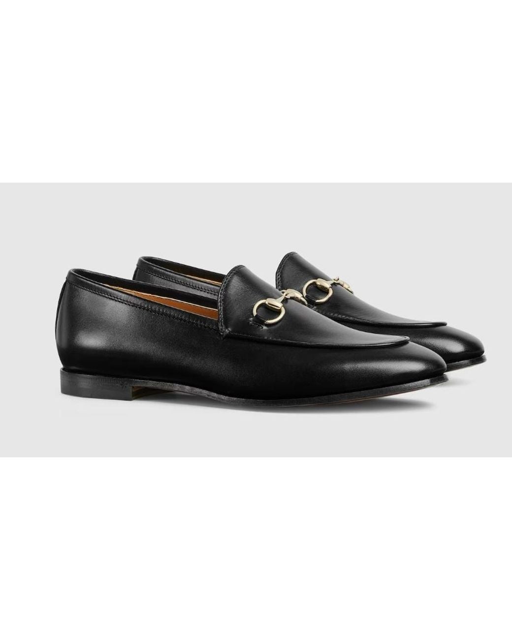Gucci Black Jordaan Horsebit Loafers