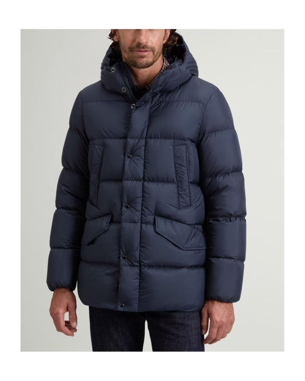 Woolrich Blue Cloud Parka for men