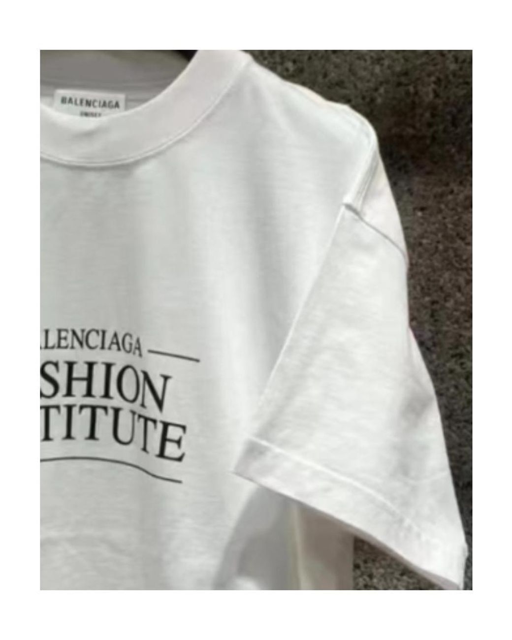 Balenciaga White Fashion Institute Oversized T-Shirt