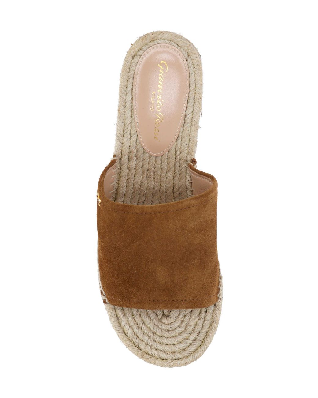 Gianvito Rossi Brown Platform Espadrille Heeled Sandals
