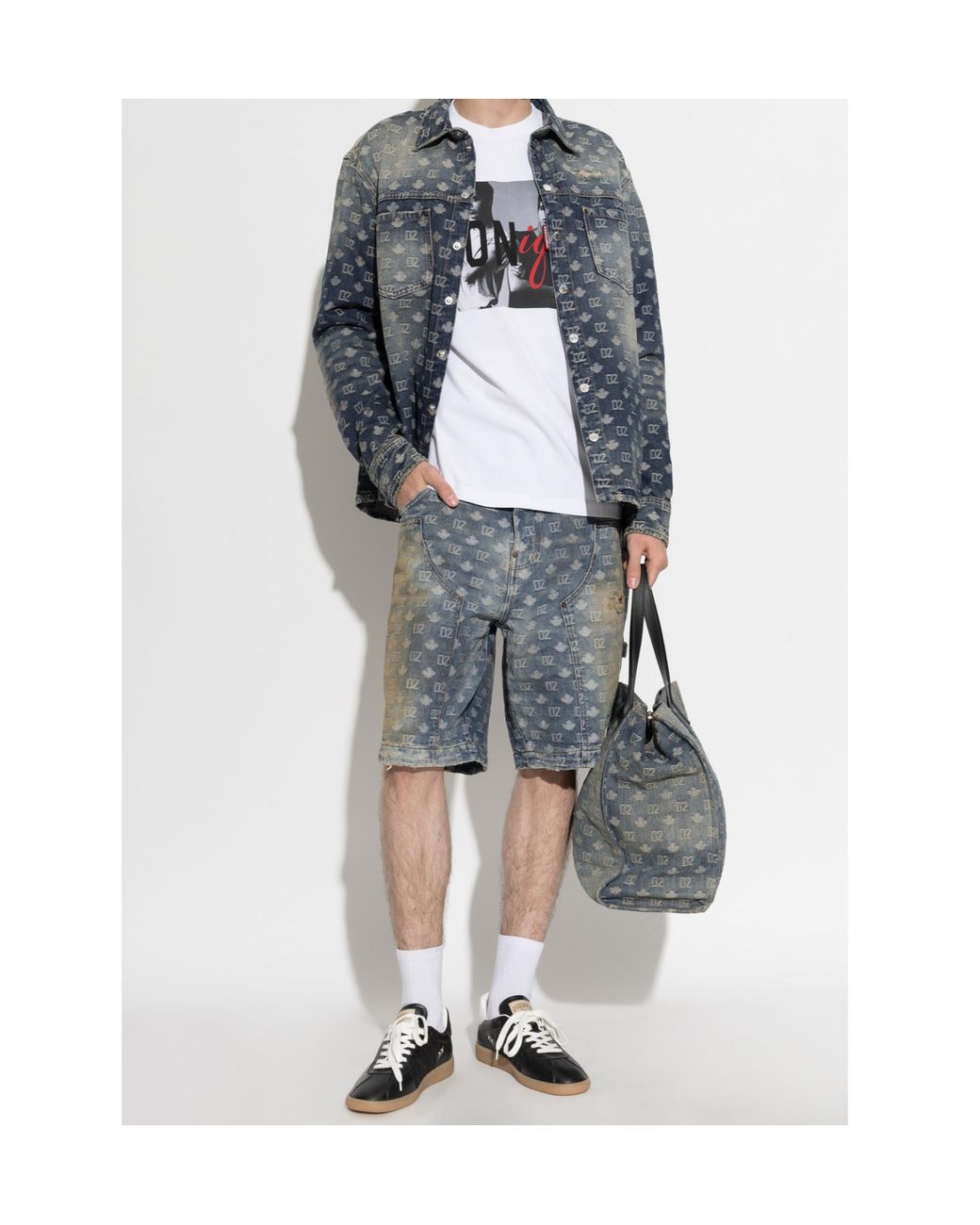 DSquared² White Iconique Graphic T-Shirt for men