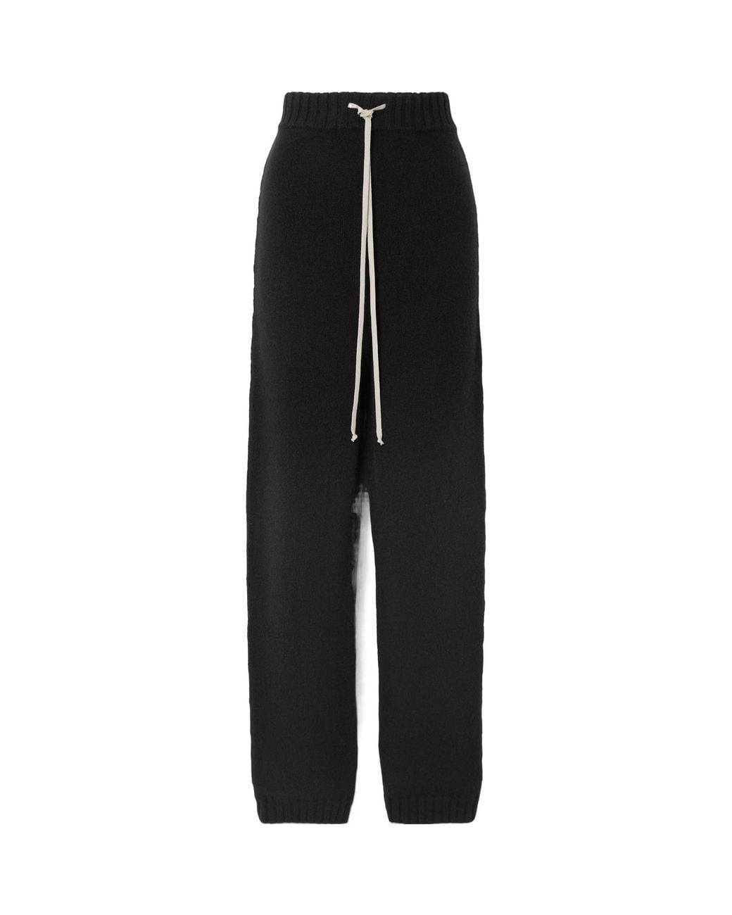 Rick Owens Black Elastic Waist Track Pants