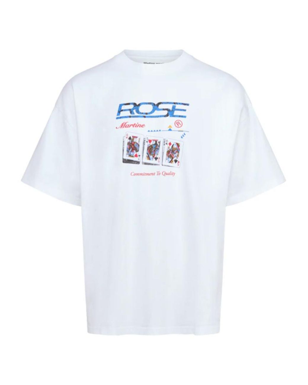Martine Rose White Logo Printed Oversize T-Shirt for men
