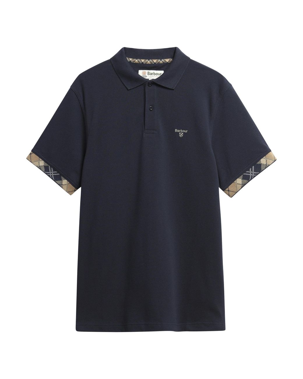 Barbour Blue Checked Polo Shirt for men