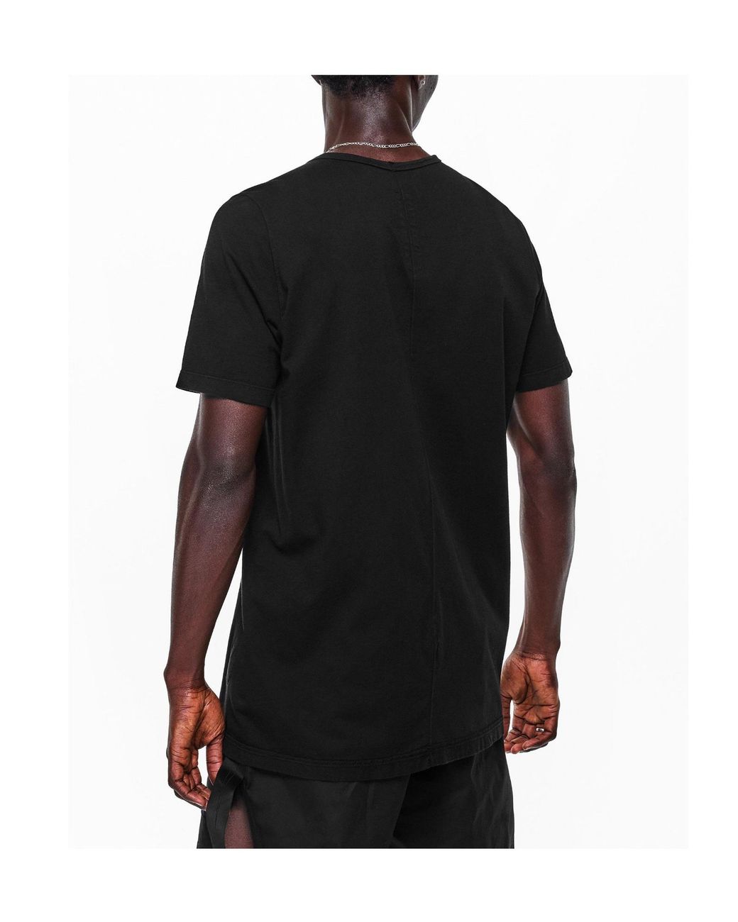 Rick Owens Black Crew Neck Short Sleeve T-Shirt for men