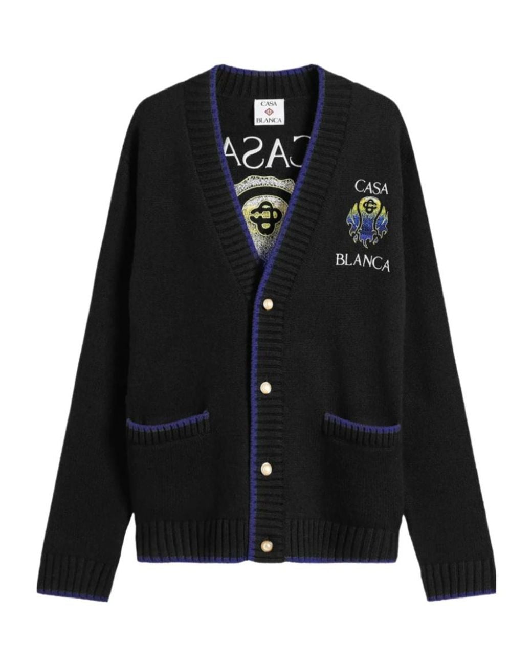 Casablanca Black Flaming Tennis Ball Cardigan