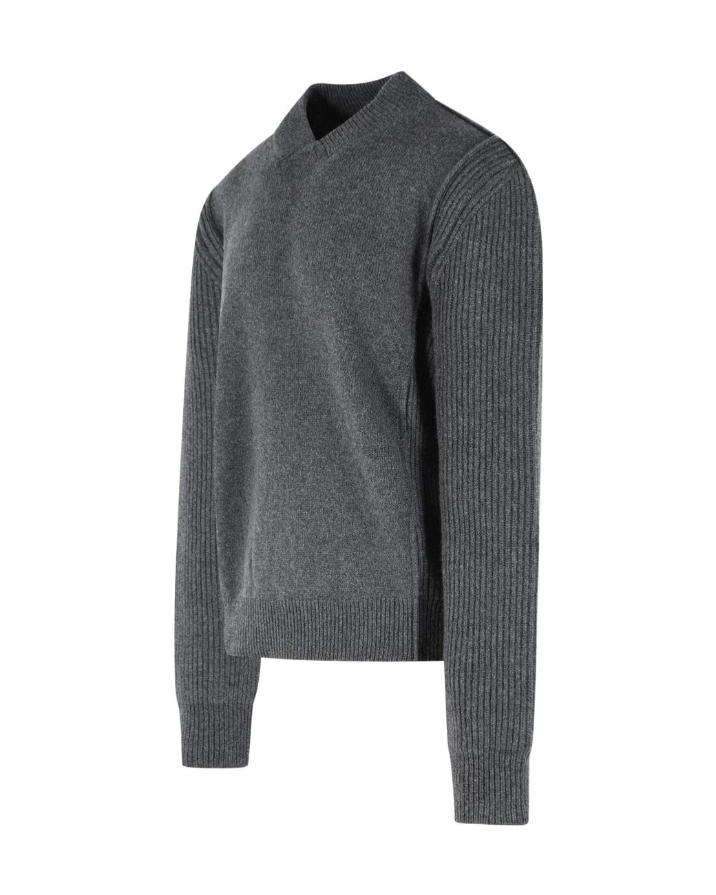 Marni Gray Ribbed Knit Jumper for men