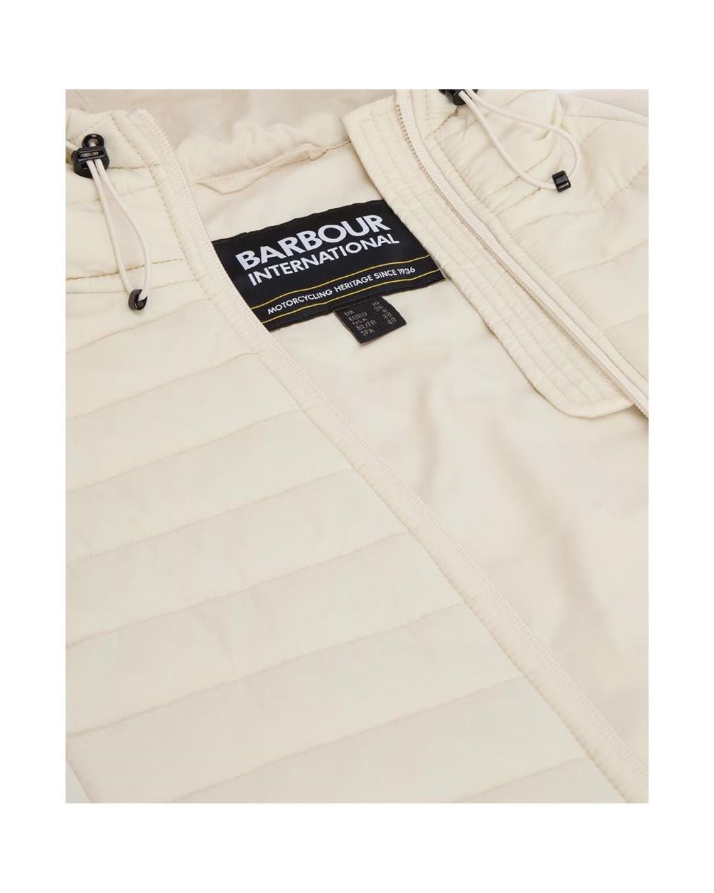 Barbour White Long-Sleeved Casual Jacket
