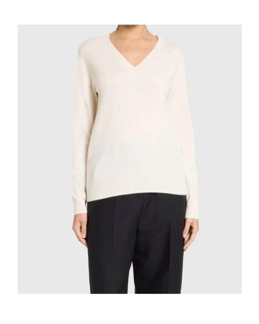 Burberry White Logo Cashmere Sweater