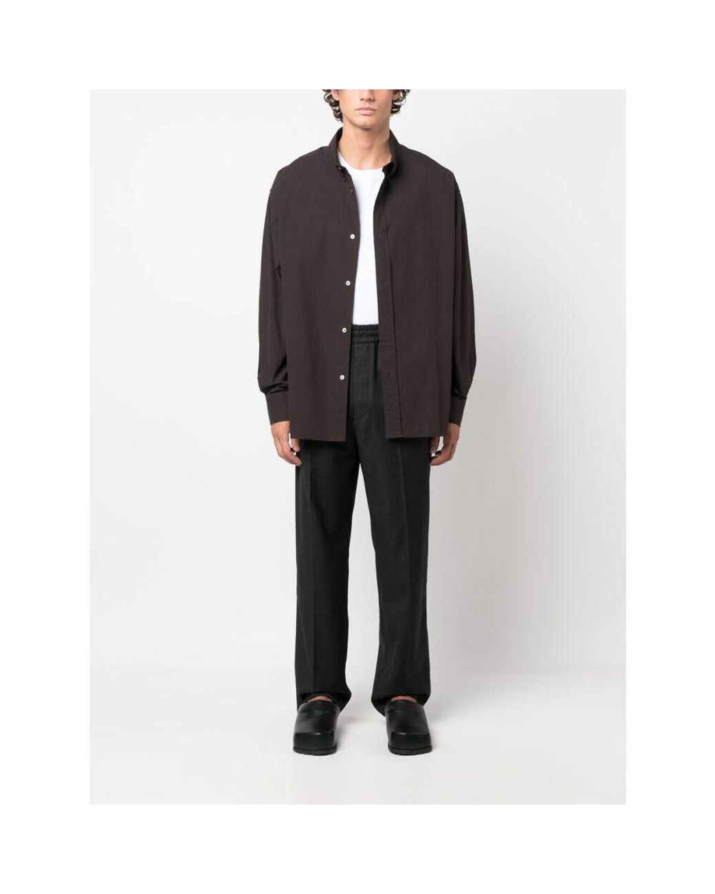 Isabel Marant Black Elasticated Waistband Straight-Leg Trousers for men