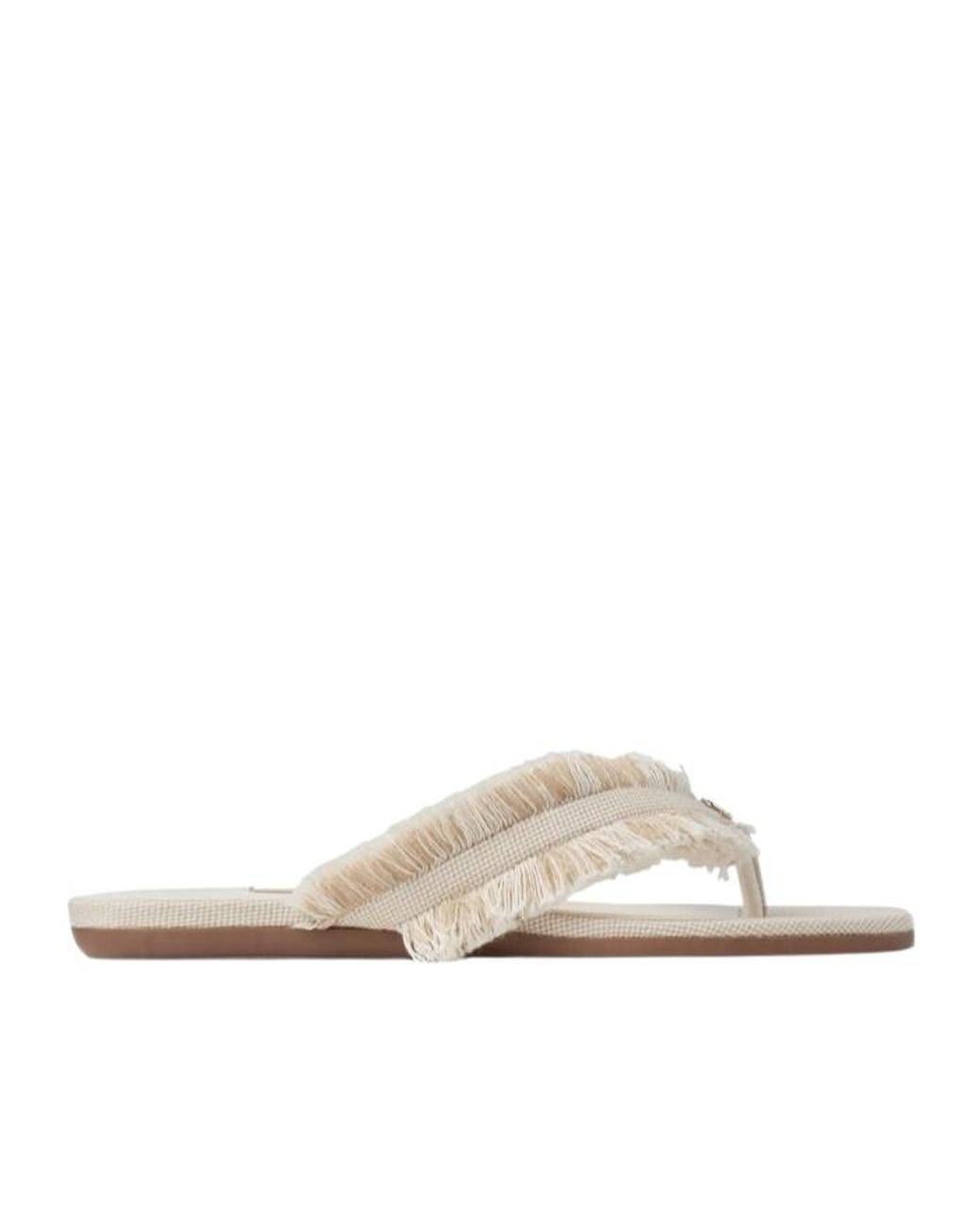 Jimmy Choo White Round-Toe Slippers