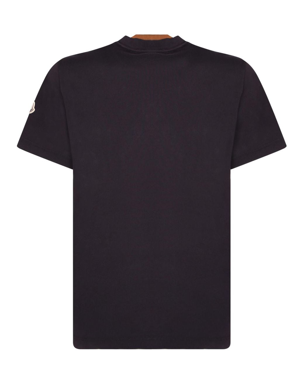 Moncler Blue Logo Embroidered Crewneck T-Shirt for men