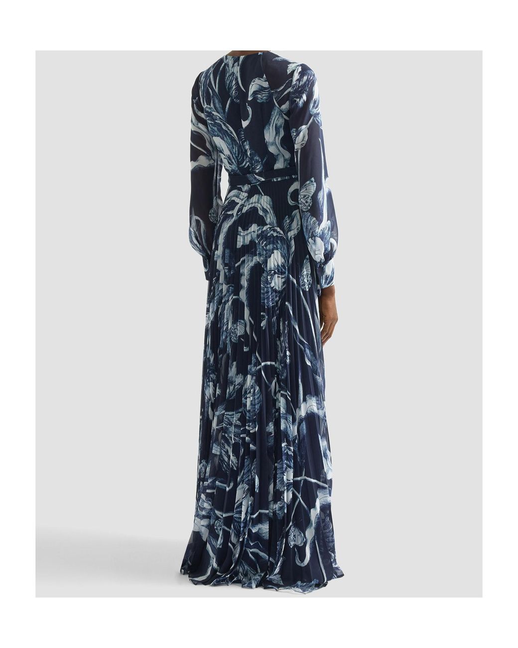 Erdem Blue Long-Sleeved Formal Dress