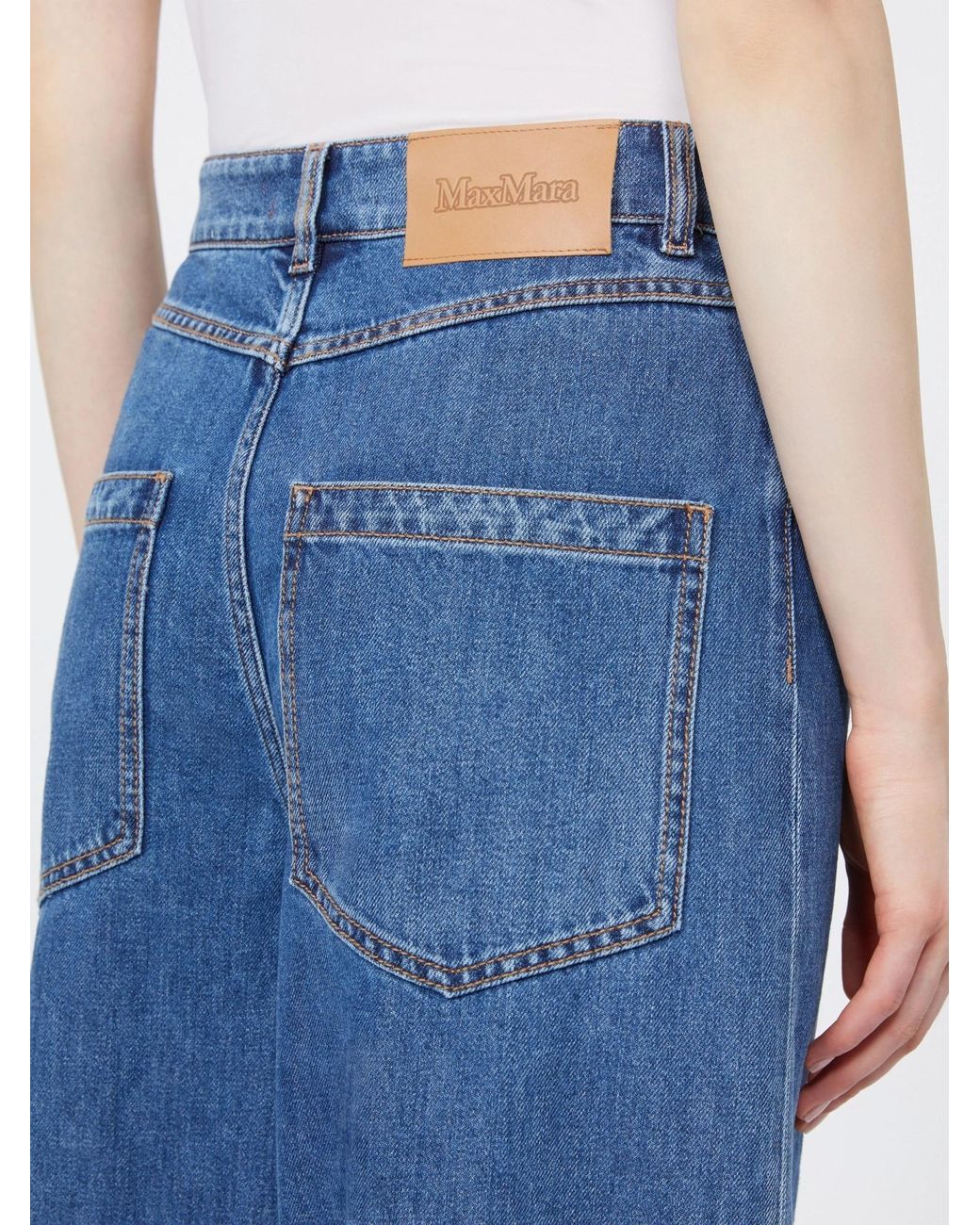 Max Mara Blue Wide-Leg Denim Jeans