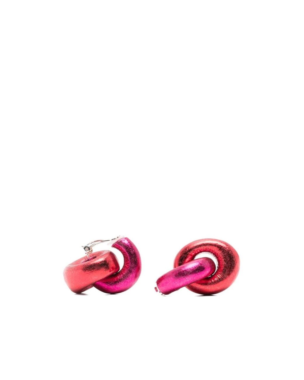 Monies Pink Metallic-Finish Clip-On Earrings