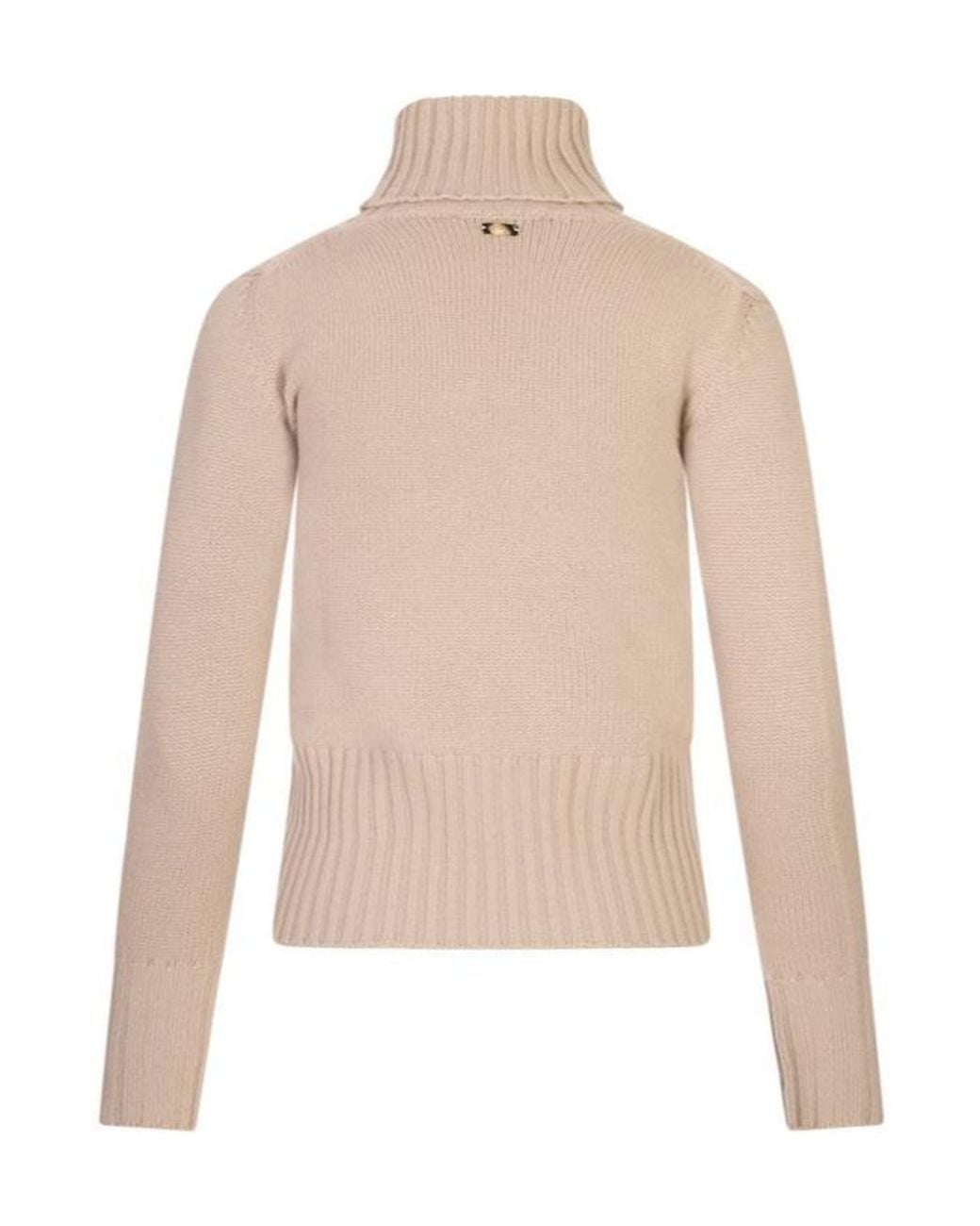 Fedeli Natural Long-Sleeved Turtleneck Jumper