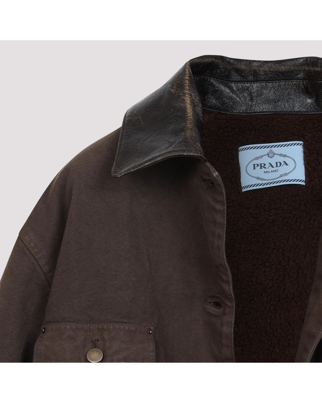 Prada Black Long-Sleeved Button-Up Jacket