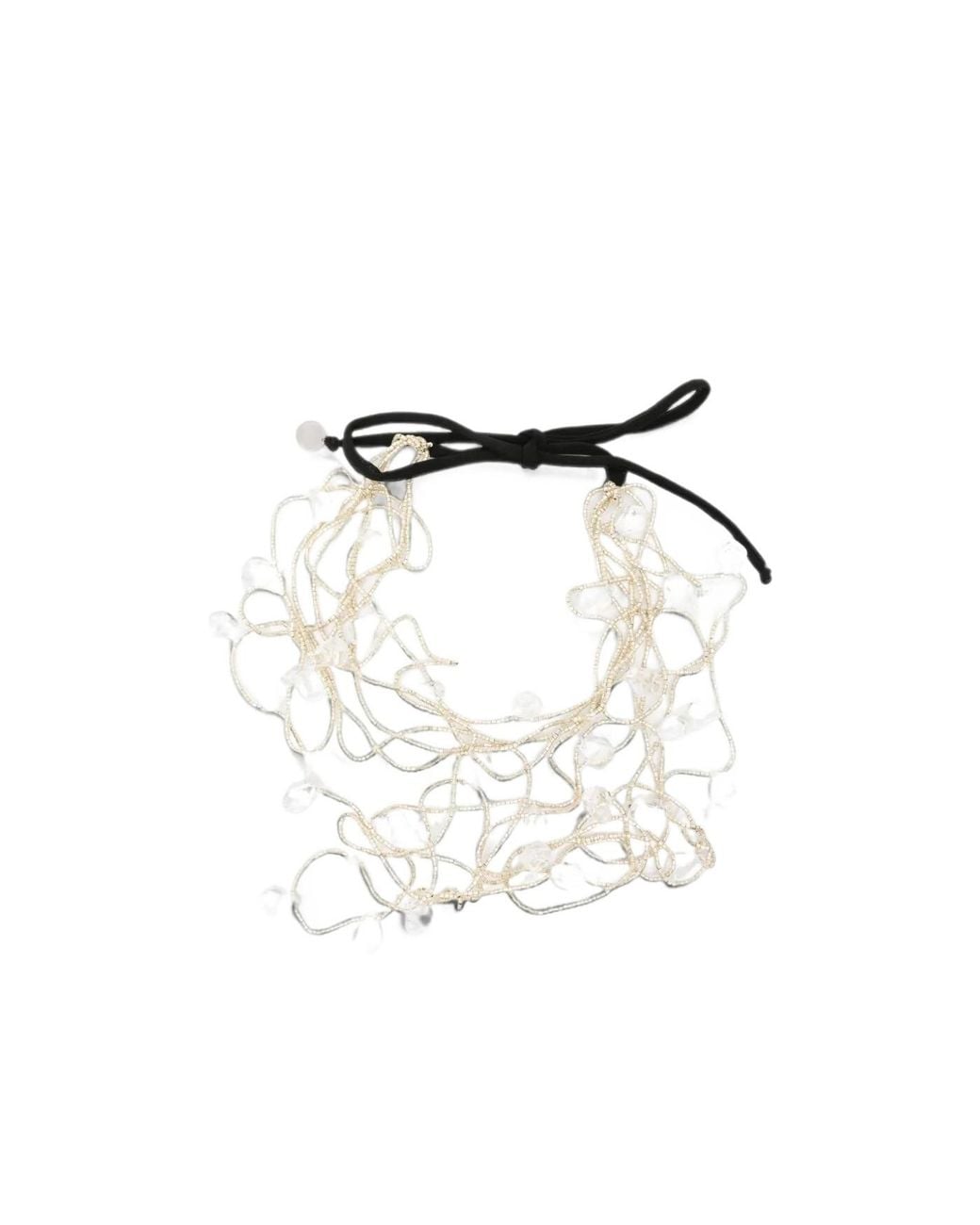 Maria Calderara White Multi-Strand Beaded Necklace