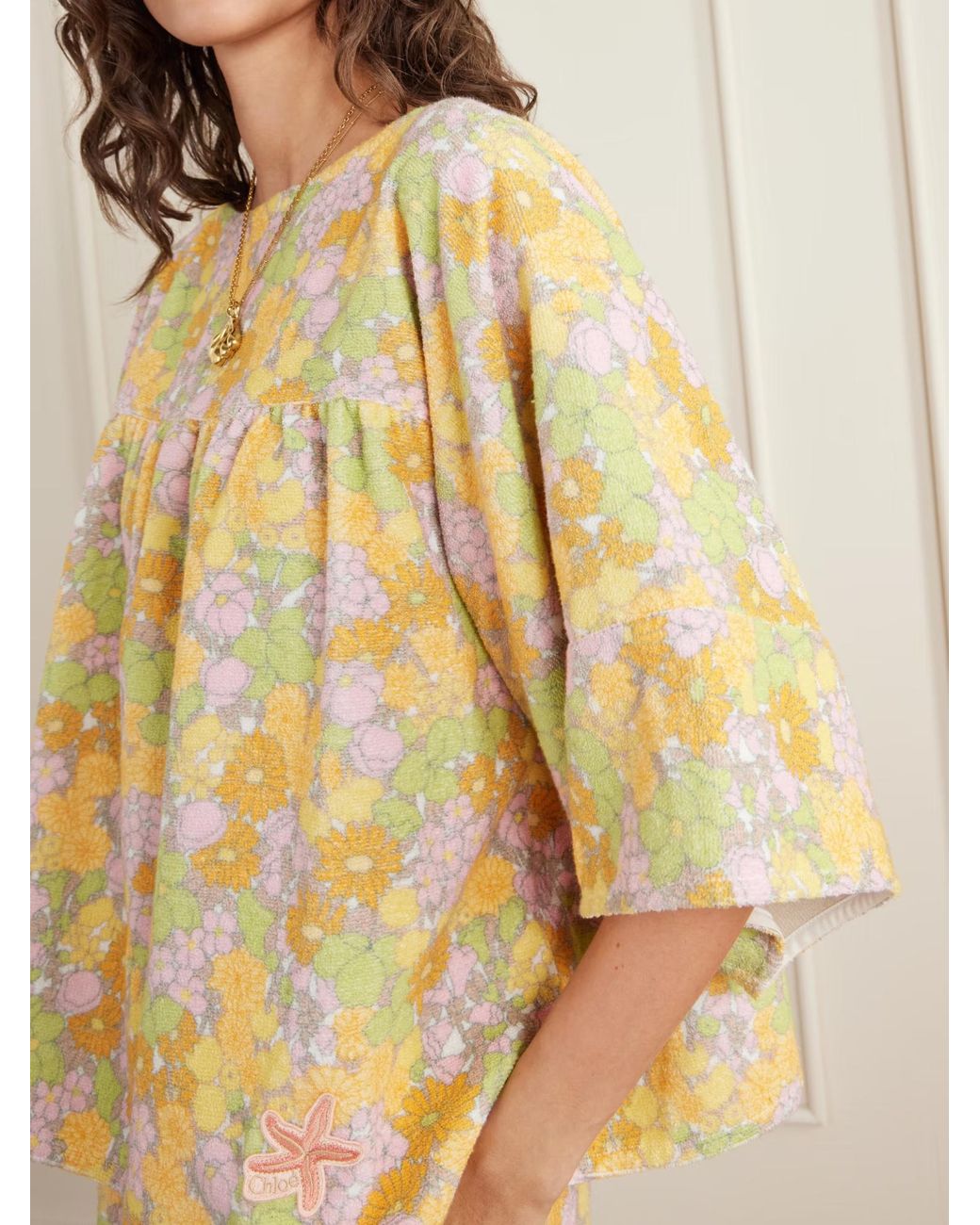 Chloé Natural Floral Top