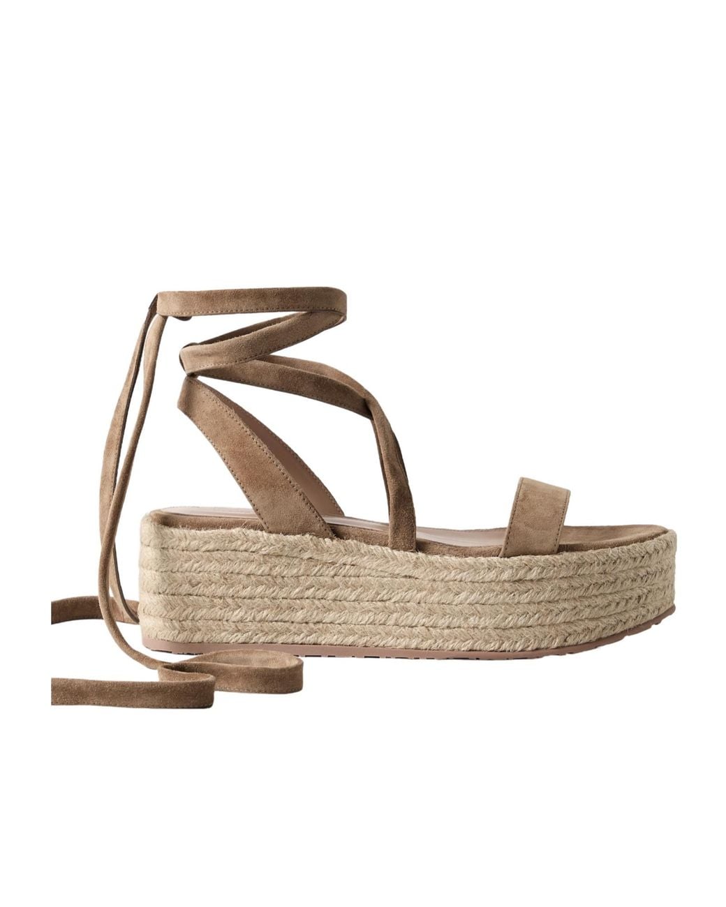 Gianvito Rossi Metallic Raffia Platform Espadrilles