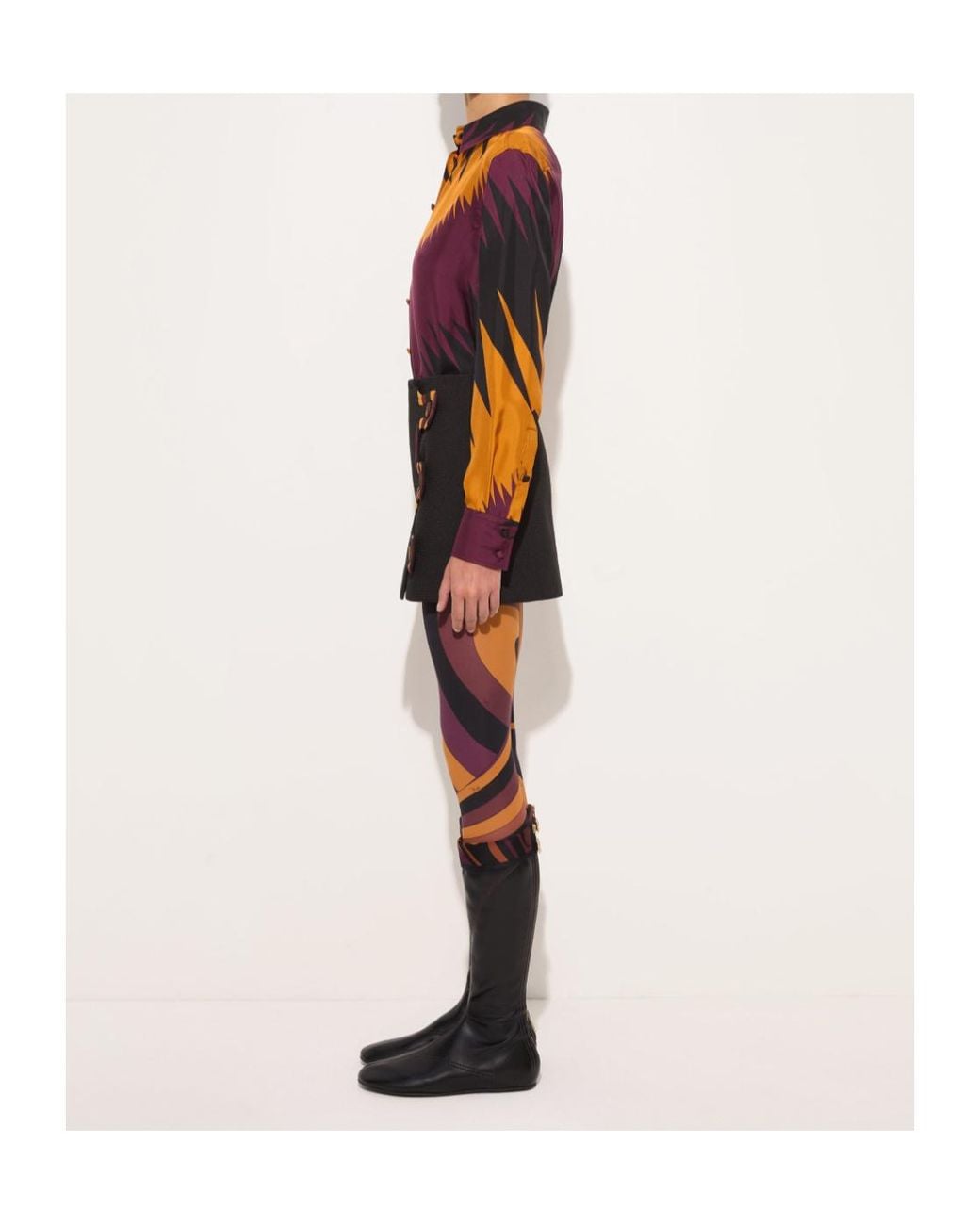 Emilio Pucci Multicolor Pucci Drago Print Satin Shirt