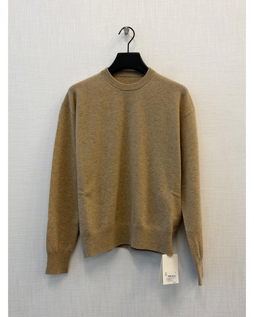 Phoebe Philo Natural Wool Crew Neck Knit Sweater