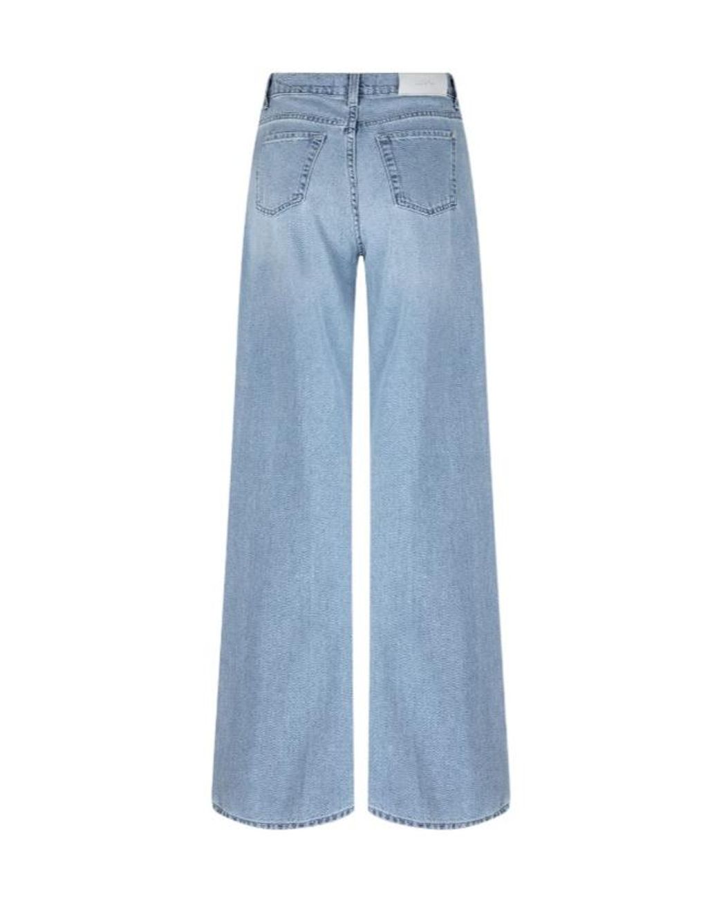 7 For All Mankind Blue Lotta Wide Leg Jeans