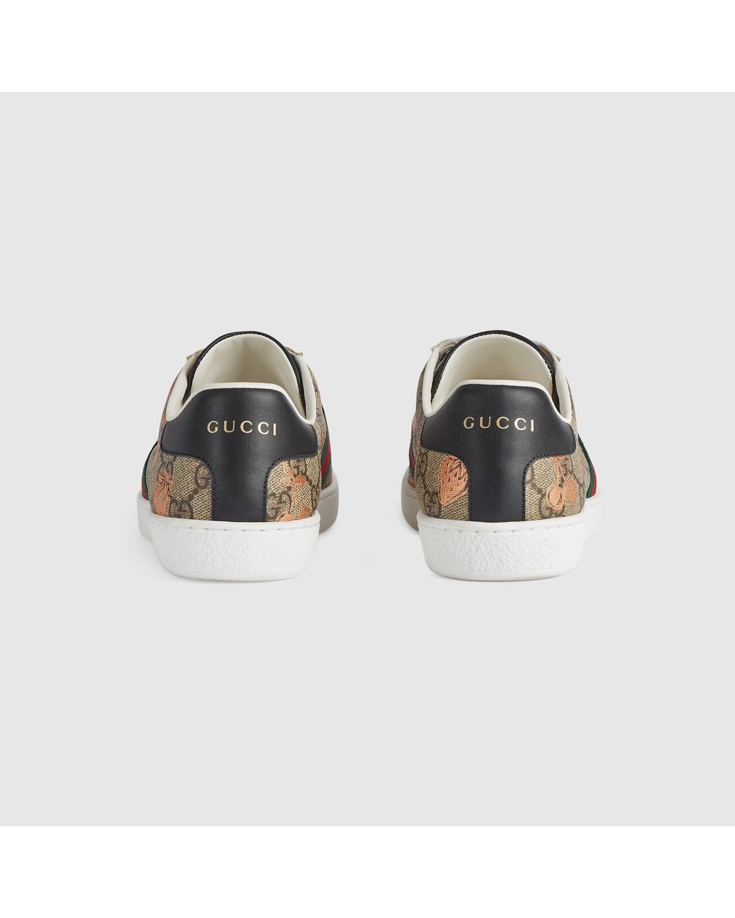 Gucci Brown Ace Berry-Print Sneakers