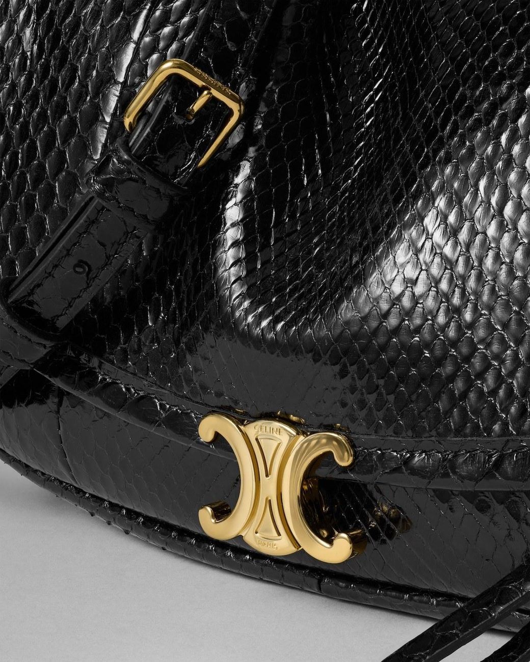 Céline Black Soft Triomphe Little Halfmoon